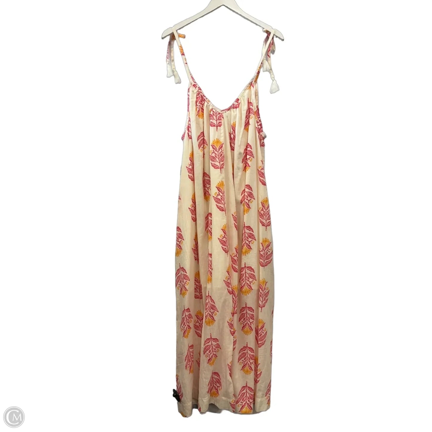 Dress Casual Maxi By Old Navy In Cream & Pink, Size: Xl