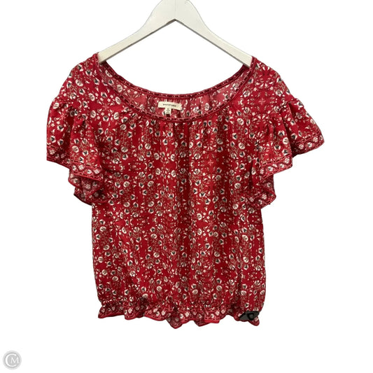 Top Short Sleeve By Max Studio In Red, Size: Xl