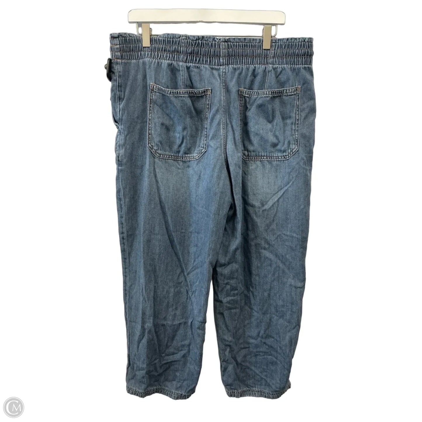 Jeans Cropped By Kensie In Blue Denim, Size: Xl
