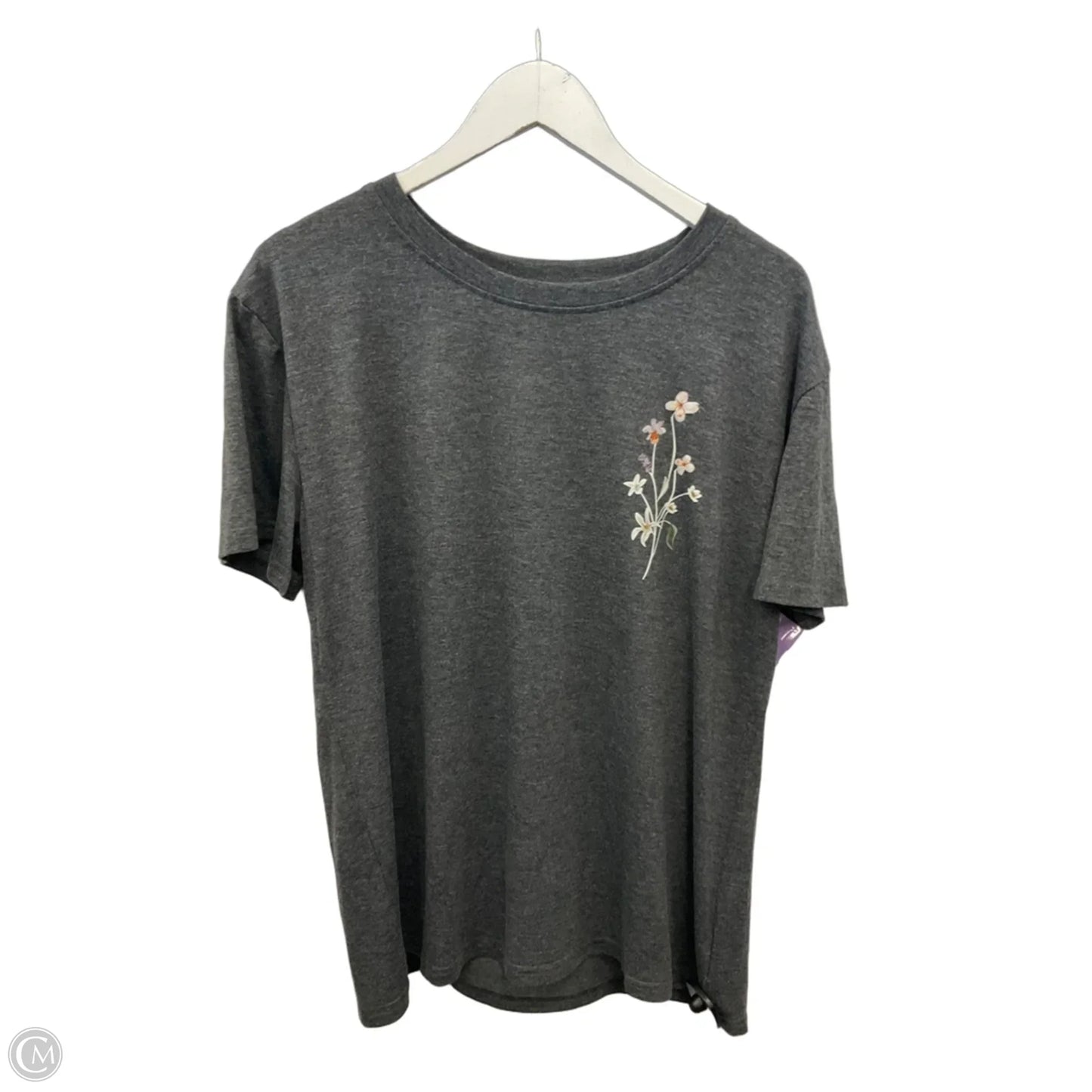 Top Short Sleeve By Clothes Mentor In Grey, Size: Xl