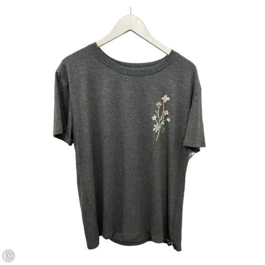 Top Short Sleeve By Clothes Mentor In Grey, Size: Xl