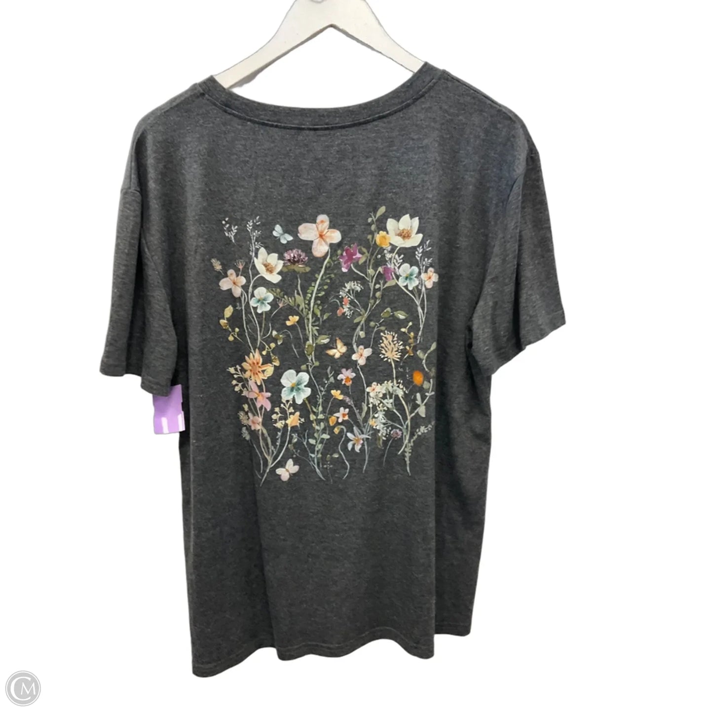 Top Short Sleeve By Clothes Mentor In Grey, Size: Xl
