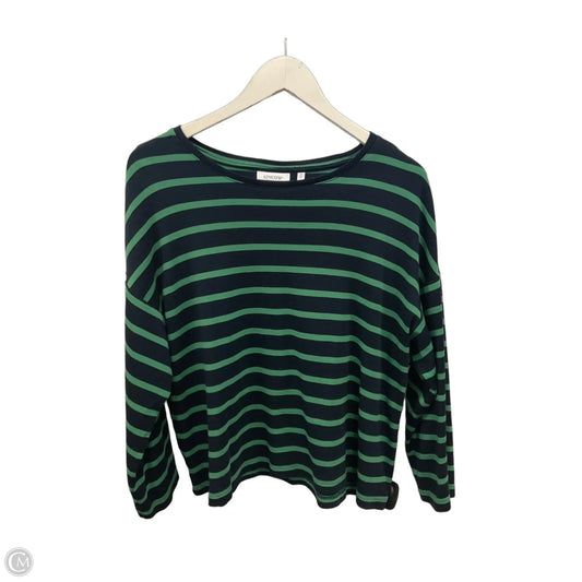 Top 3/4 Sleeve By Chicos In Striped Pattern, Size: L