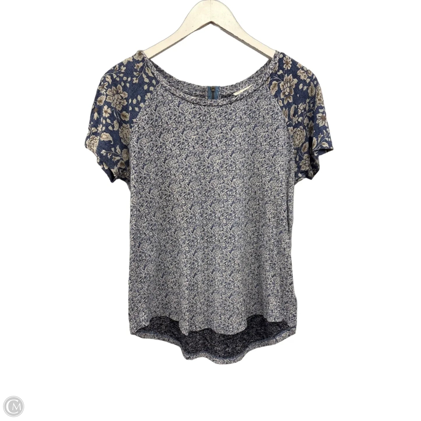 Top Short Sleeve By Lucky Brand In Blue, Size: M