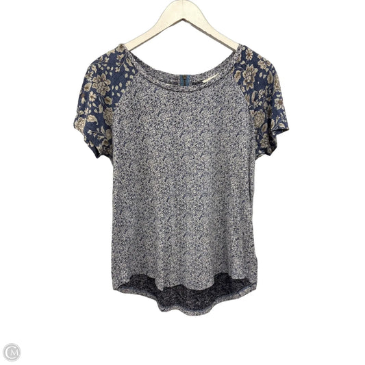 Top Short Sleeve By Lucky Brand In Blue, Size: M