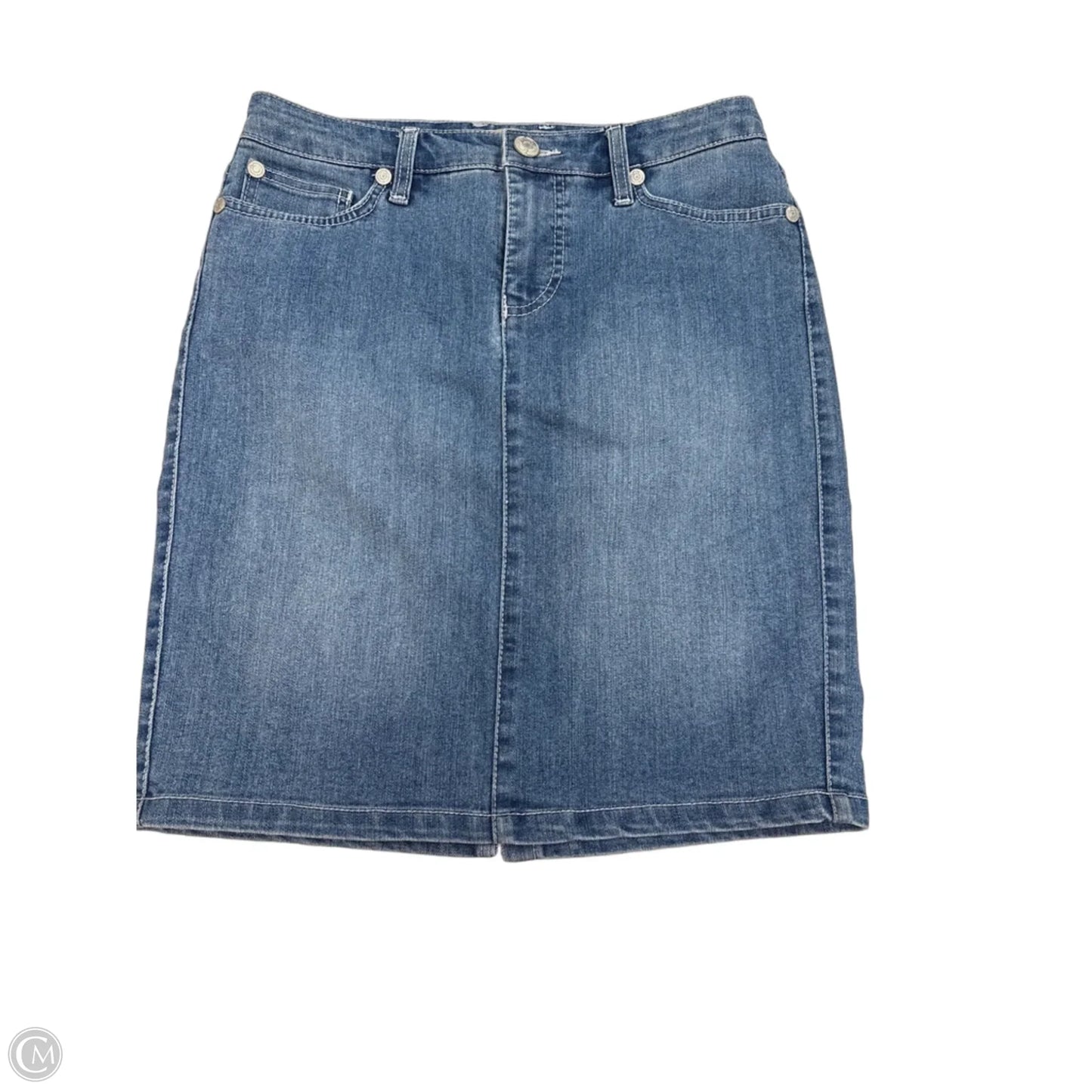Skirt Mini & Short By Nine West Apparel In Blue Denim, Size: 4