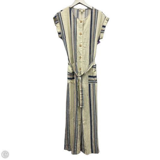 Jumpsuit By Monteau In Blue & Cream, Size: M