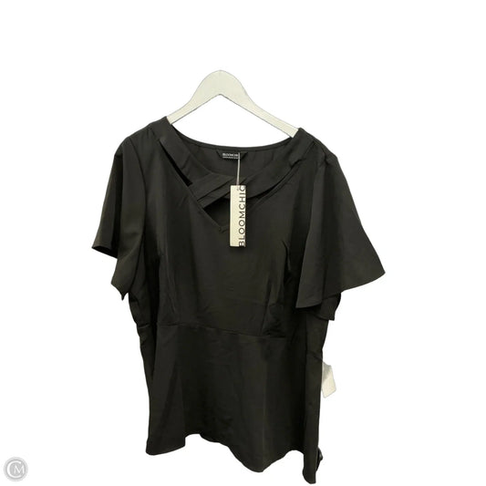 Top Short Sleeve By Bloomchic In Black, Size: 1x