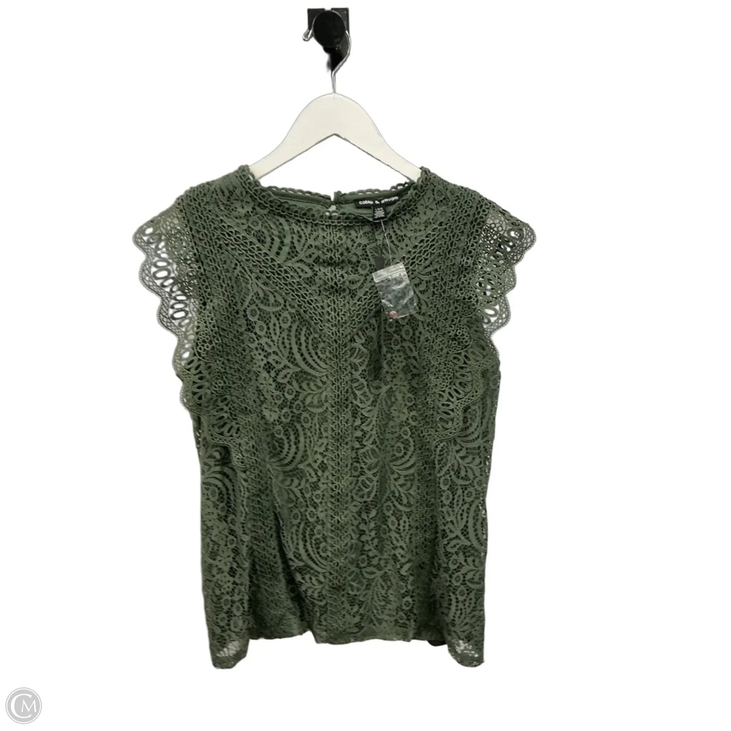 Top Sleeveless By Cable And Gauge In Green, Size: L