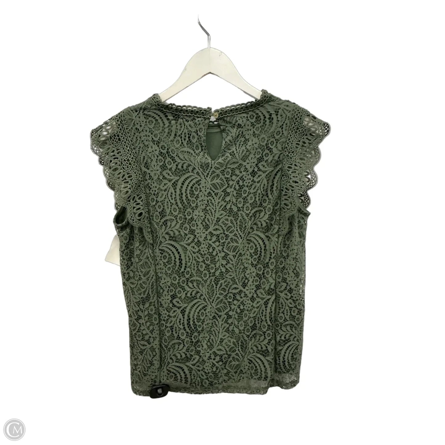 Top Sleeveless By Cable And Gauge In Green, Size: L