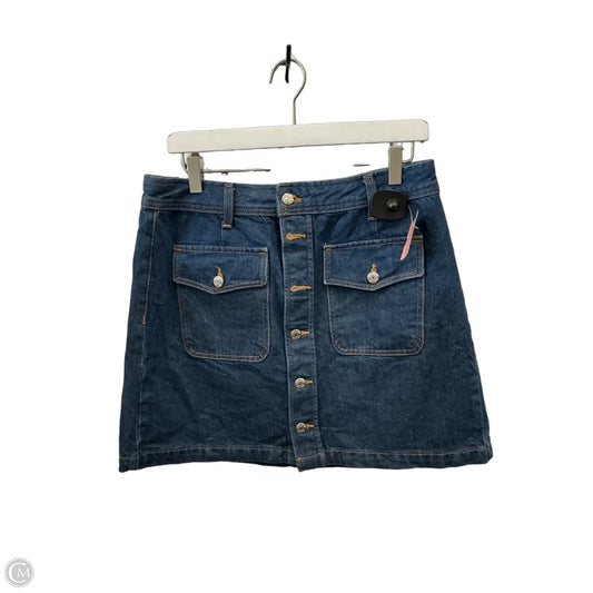 Skirt Mini & Short By Loft In Blue Denim, Size: 8