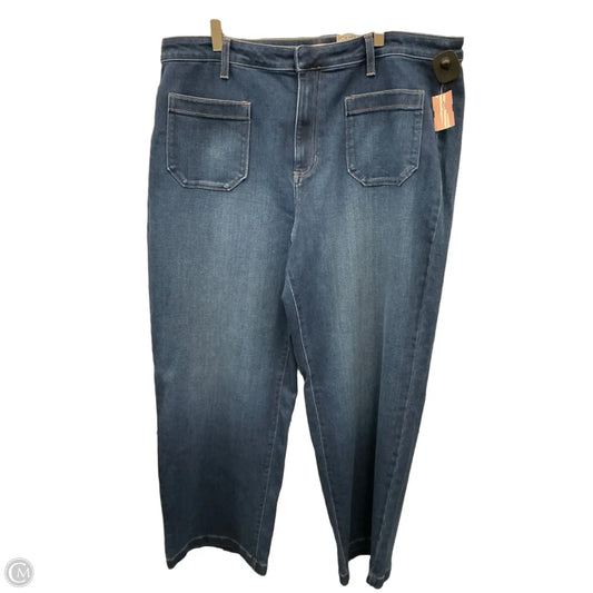 Jeans Wide Leg By Lc Lauren Conrad In Blue Denim, Size: 20