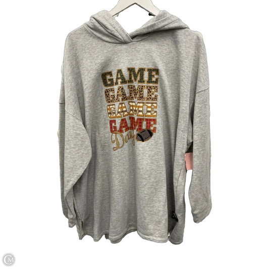 Sweatshirt Hoodie By Lane Bryant In Grey, Size: 3x