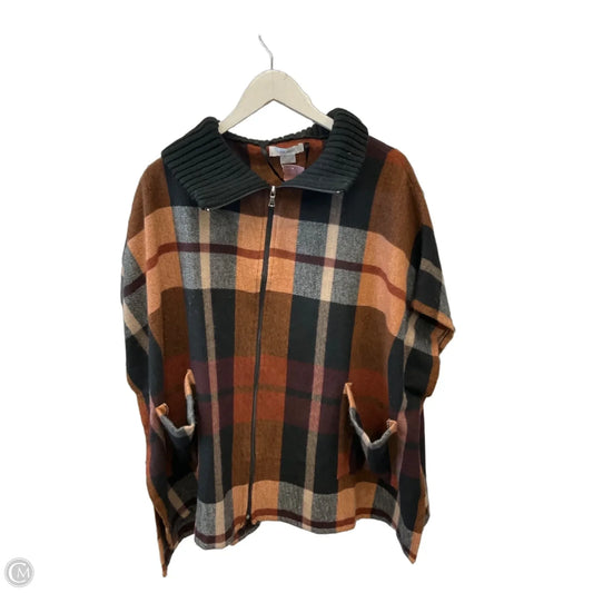 Shawl By Nine West Apparel In Plaid Pattern, Size: Osfm