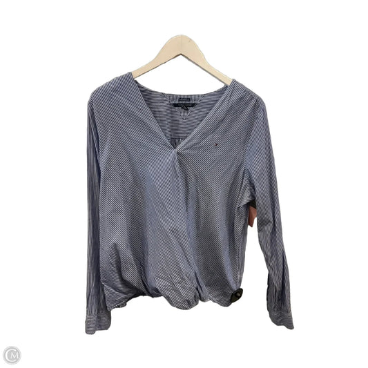 Top Long Sleeve By Tommy Hilfiger In Blue, Size: L