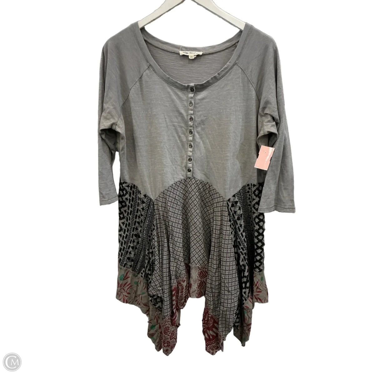 Tunic Long Sleeve By Indigo Thread In Grey, Size: L