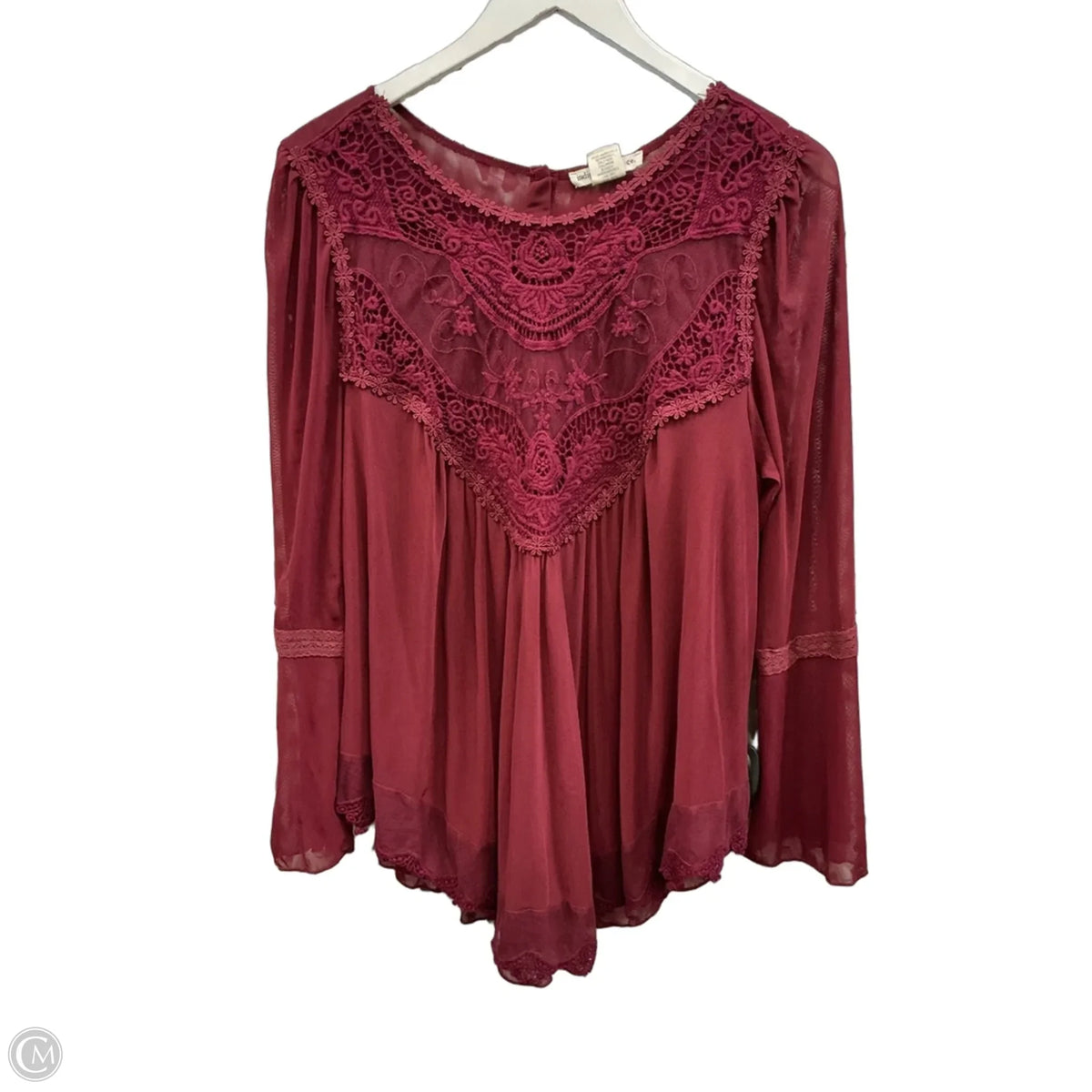 Top Long Sleeve By Indigo Thread In Red, Size: L