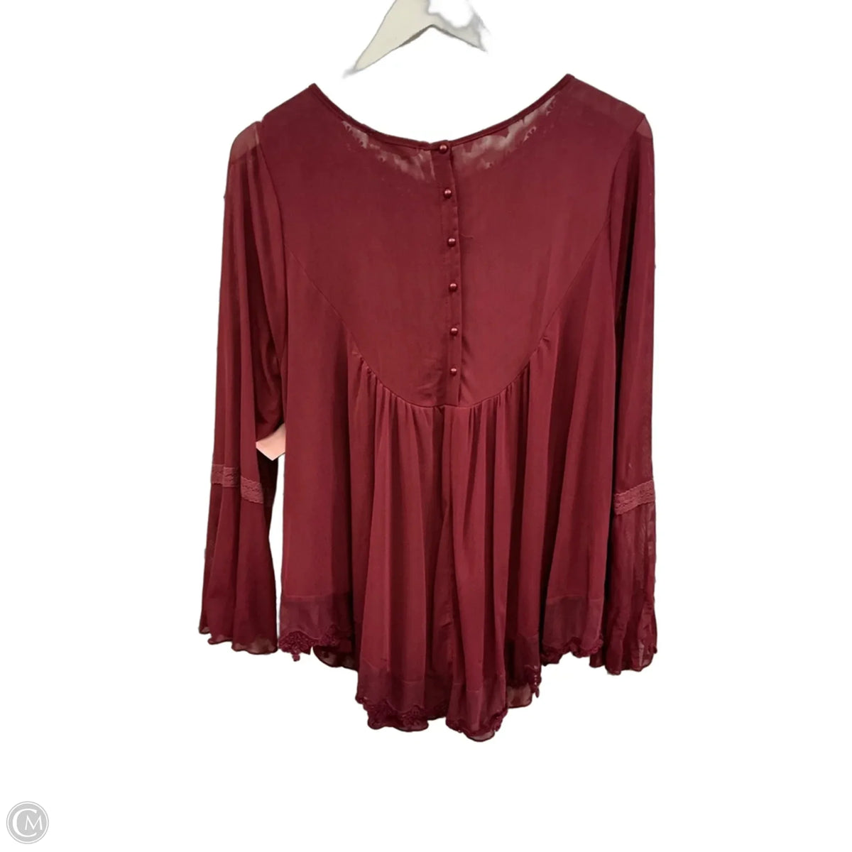 Top Long Sleeve By Indigo Thread In Red, Size: L