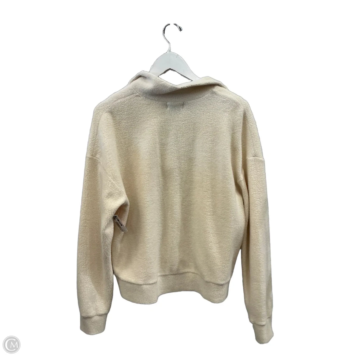Sweatshirt Collar By Monrow In Cream, Size: S