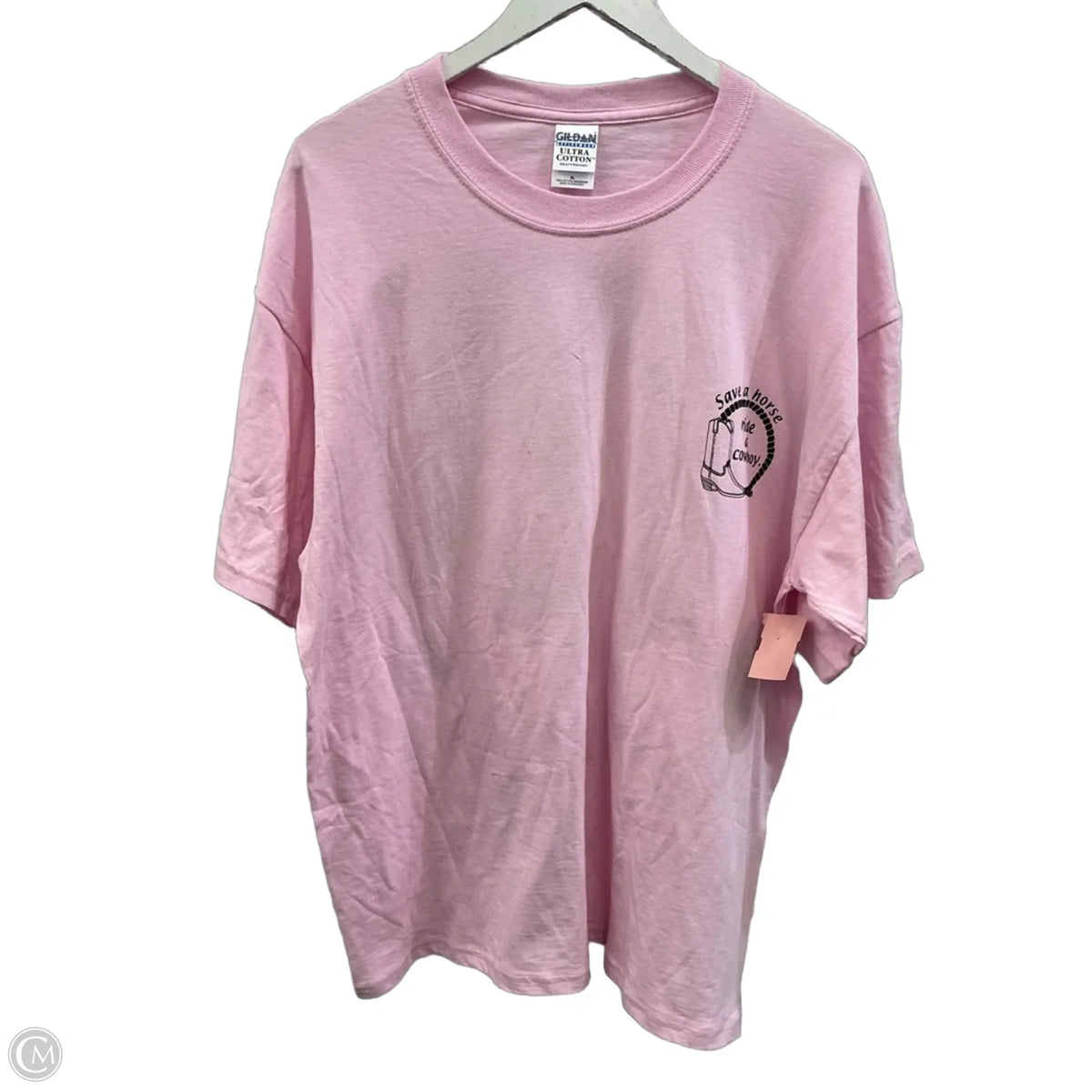 Top Short Sleeve Basic By Gildan In Pink, Size: Xl