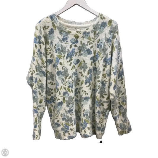 Sweater By Joie In Floral Print, Size: 1x