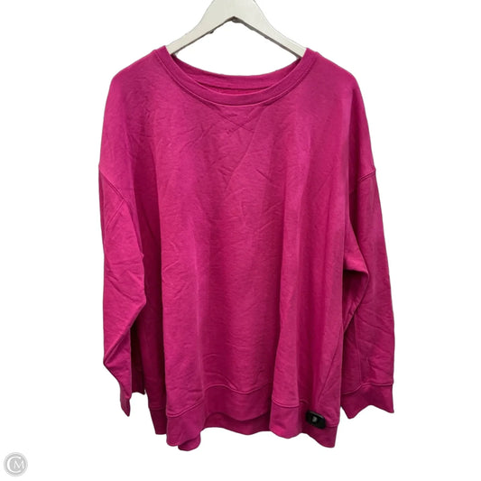 Top Long Sleeve By Livi Active In Pink, Size: 1x