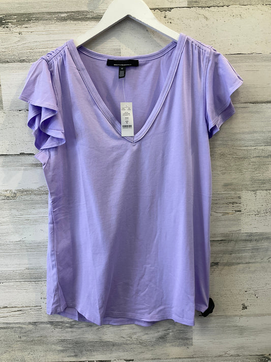 Purple Top Short Sleeve Basic White House Black Market, Size M