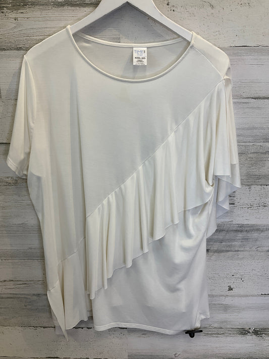 Cream Top Short Sleeve Time And Tru, Size Xxl