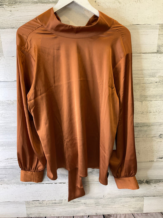 Top Long Sleeve By Worthington In Orange, Size: Xl