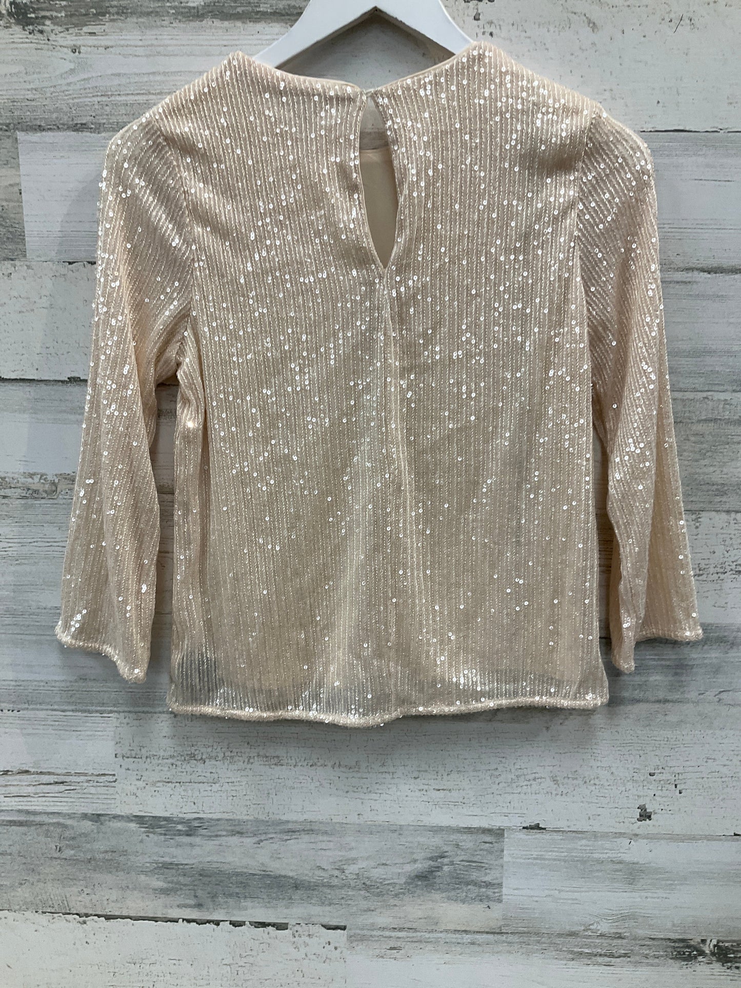 Top Long Sleeve By H&m In Cream, Size: Xs