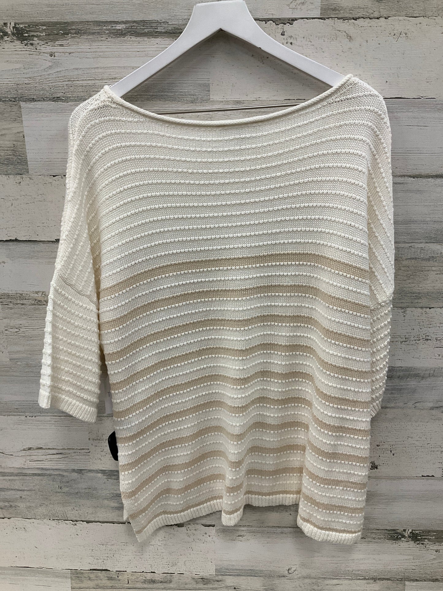 Sweater Short Sleeve By Time And Tru In Cream, Size: S