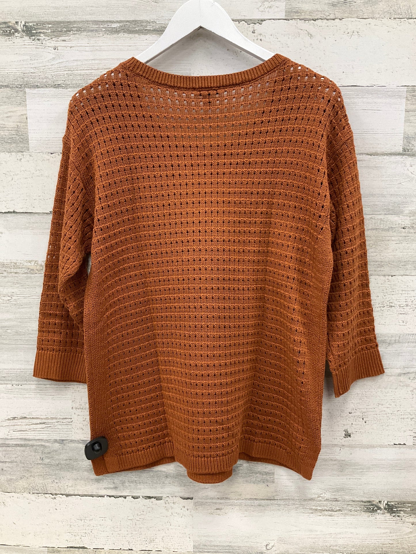 Top 3/4 Sleeve By Talbots In Orange, Size: L