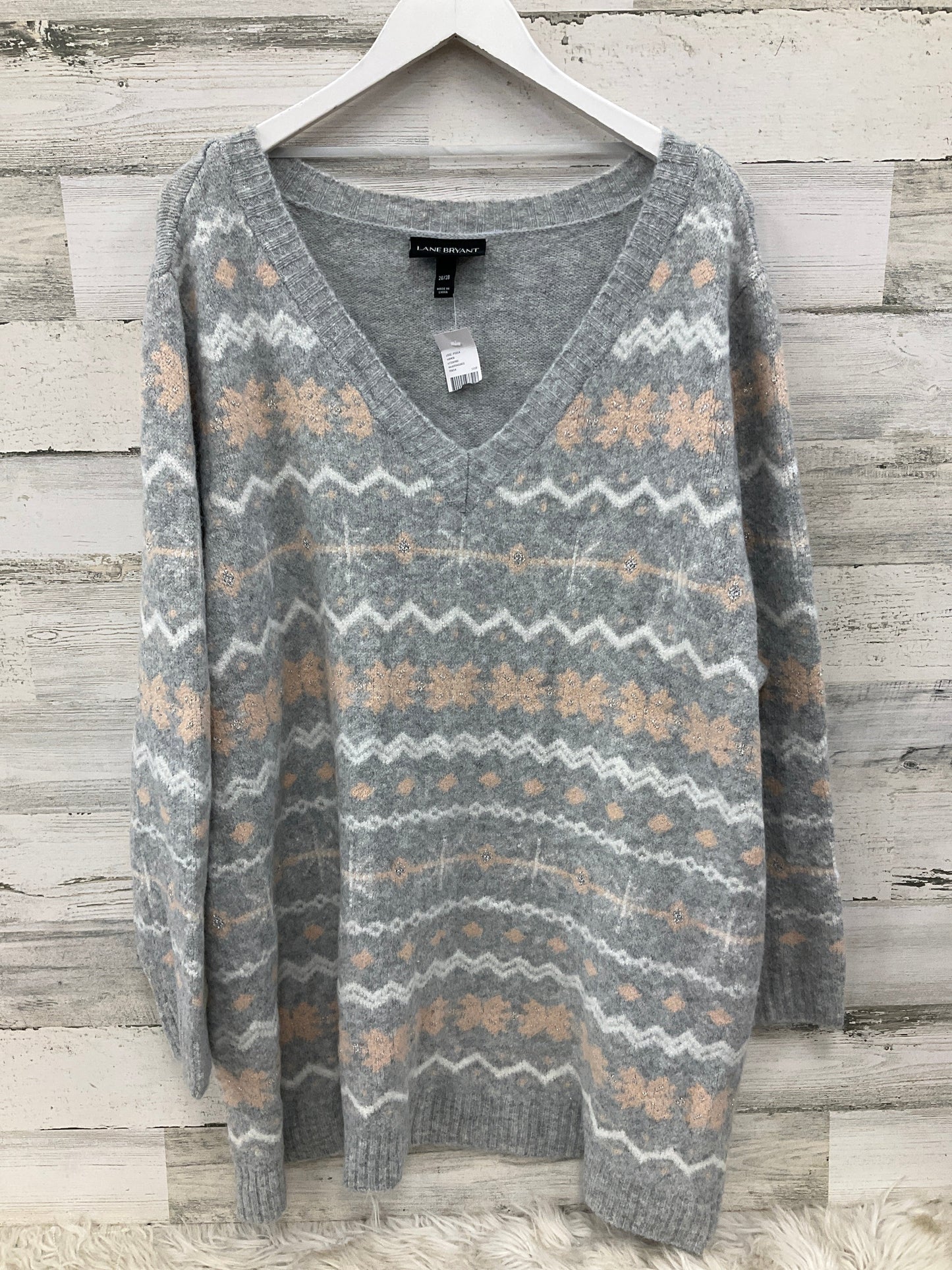 Sweater By Lane Bryant In Grey, Size: 4x