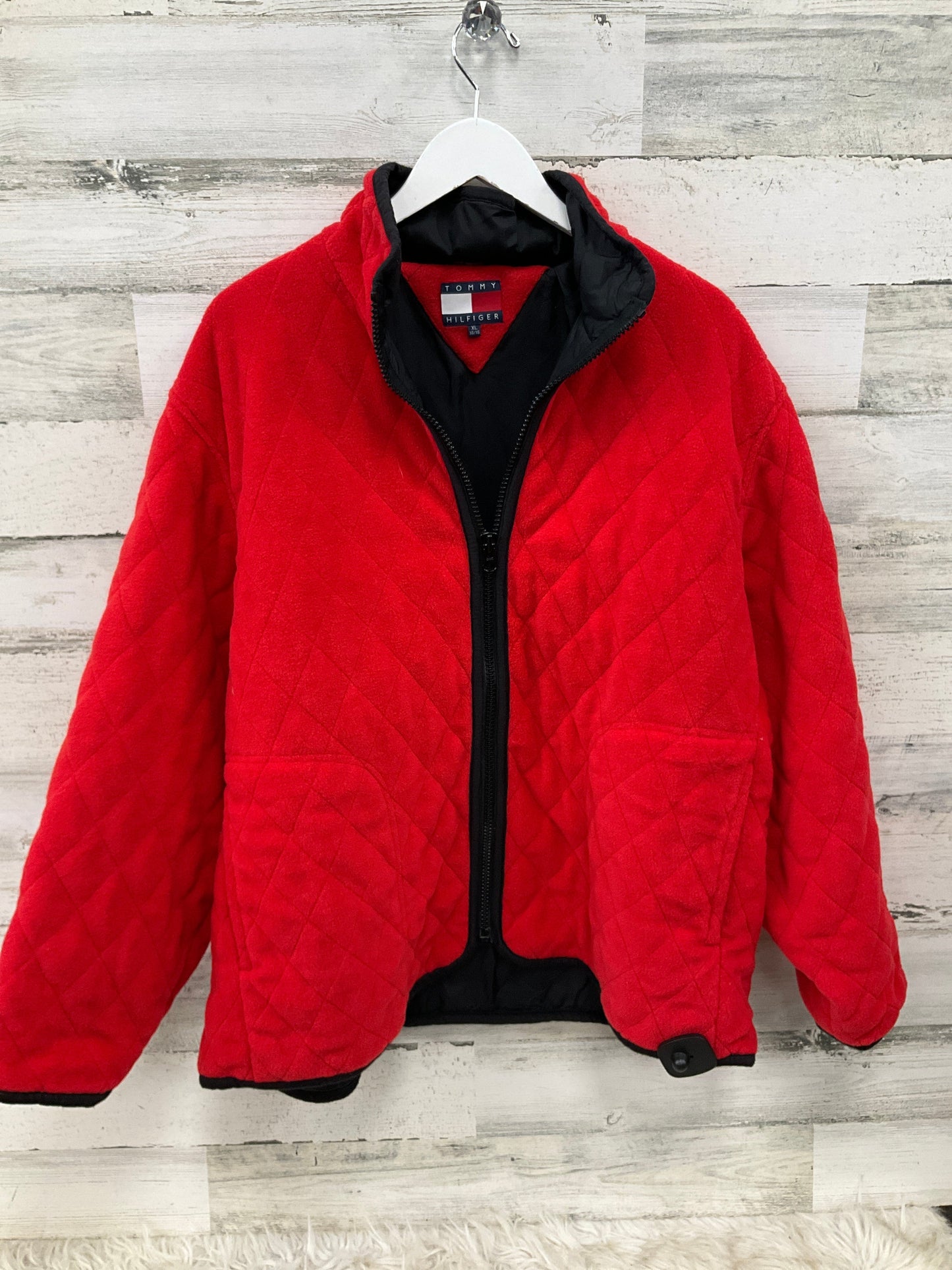 Jacket Puffer & Quilted By Tommy Hilfiger In Red, Size: Xl