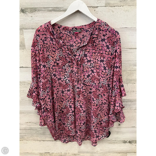 Top Short Sleeve By Vince Camuto In Pink, Size: Xxl