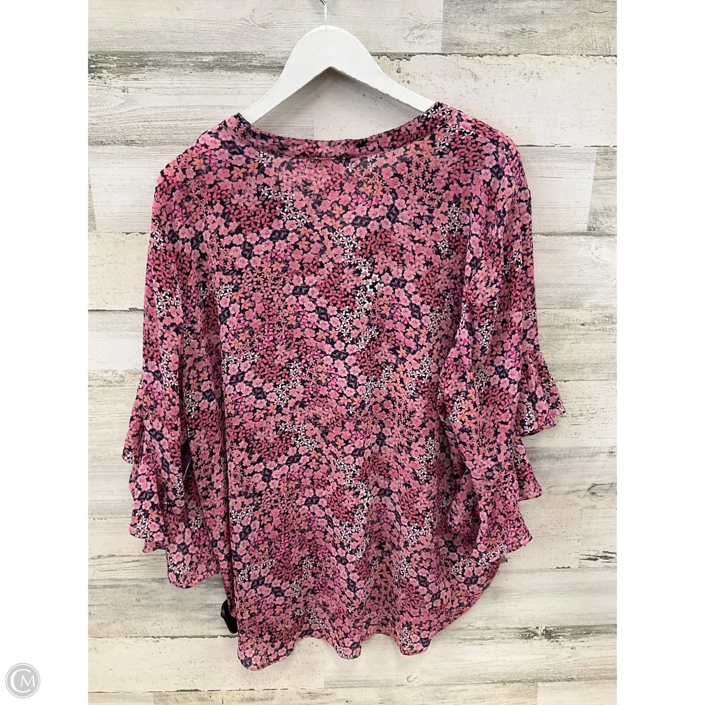 Top Short Sleeve By Vince Camuto In Pink, Size: Xxl