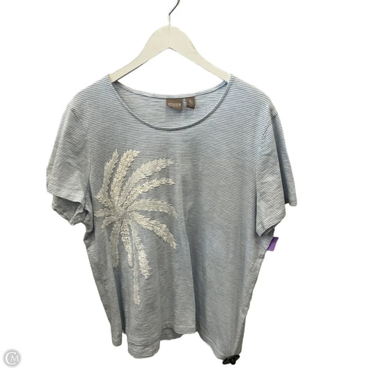 Top Short Sleeve By Chicos In Blue, Size: Xl