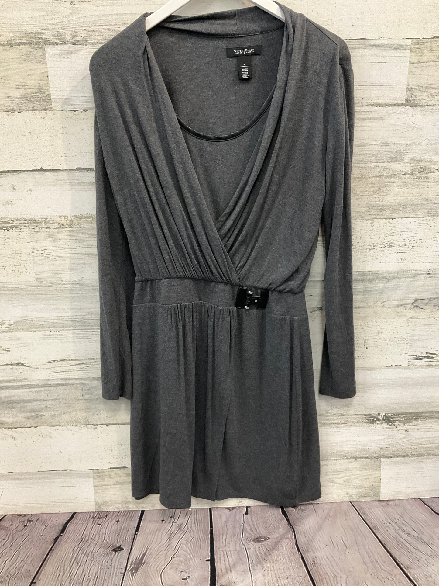 Dress Casual Midi By White House Black Market O In Charcoal, Size: S