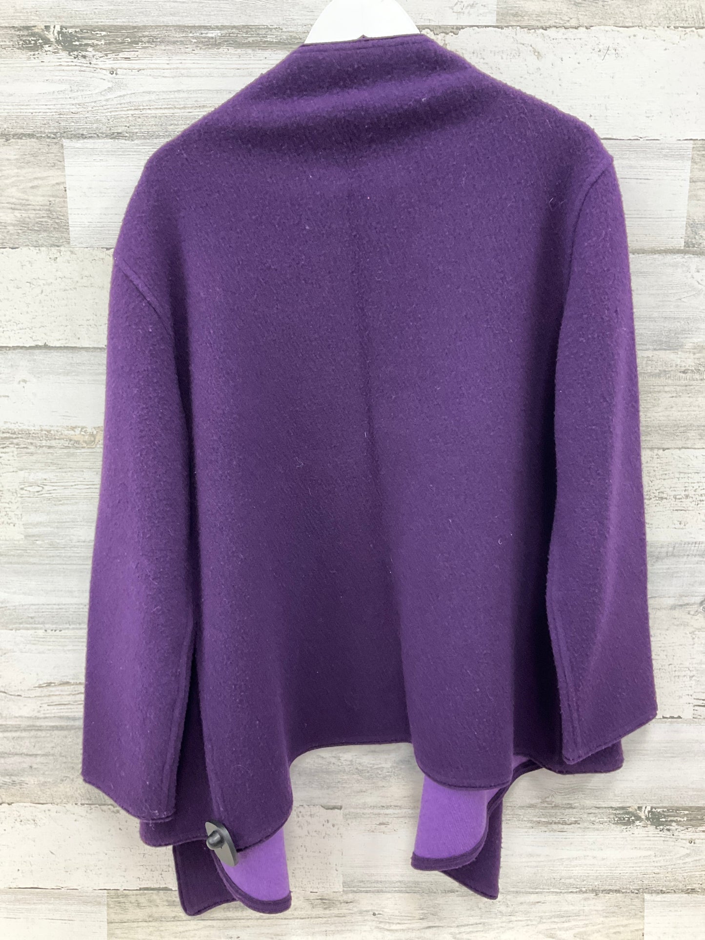 Sweater Cardigan By Eileen Fisher In Purple, Size: M