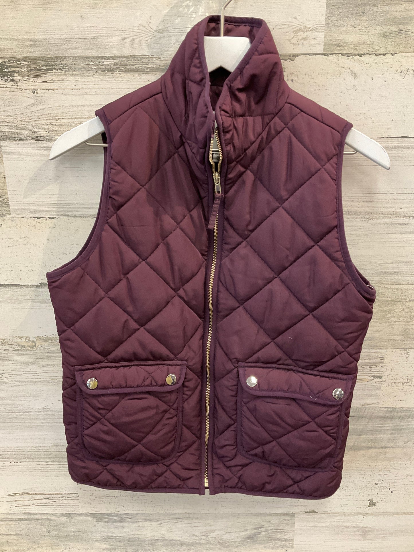 Vest Puffer & Quilted By Thread And Supply In Plum, Size: S