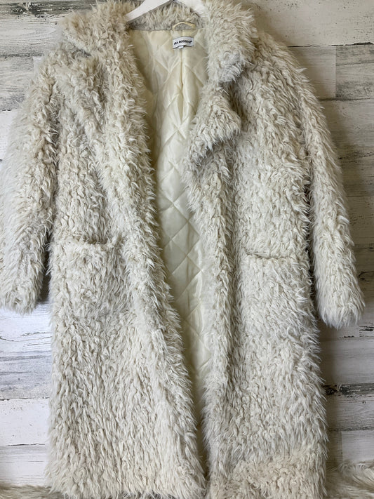 Coat Faux Fur & Sherpa By Clothes Mentor In Cream, Size: S