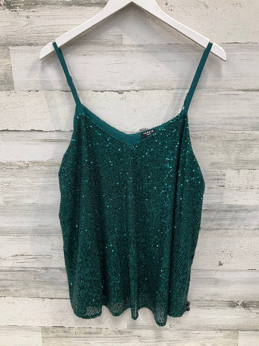 Top Sleeveless By Torrid In Green, Size: 1x