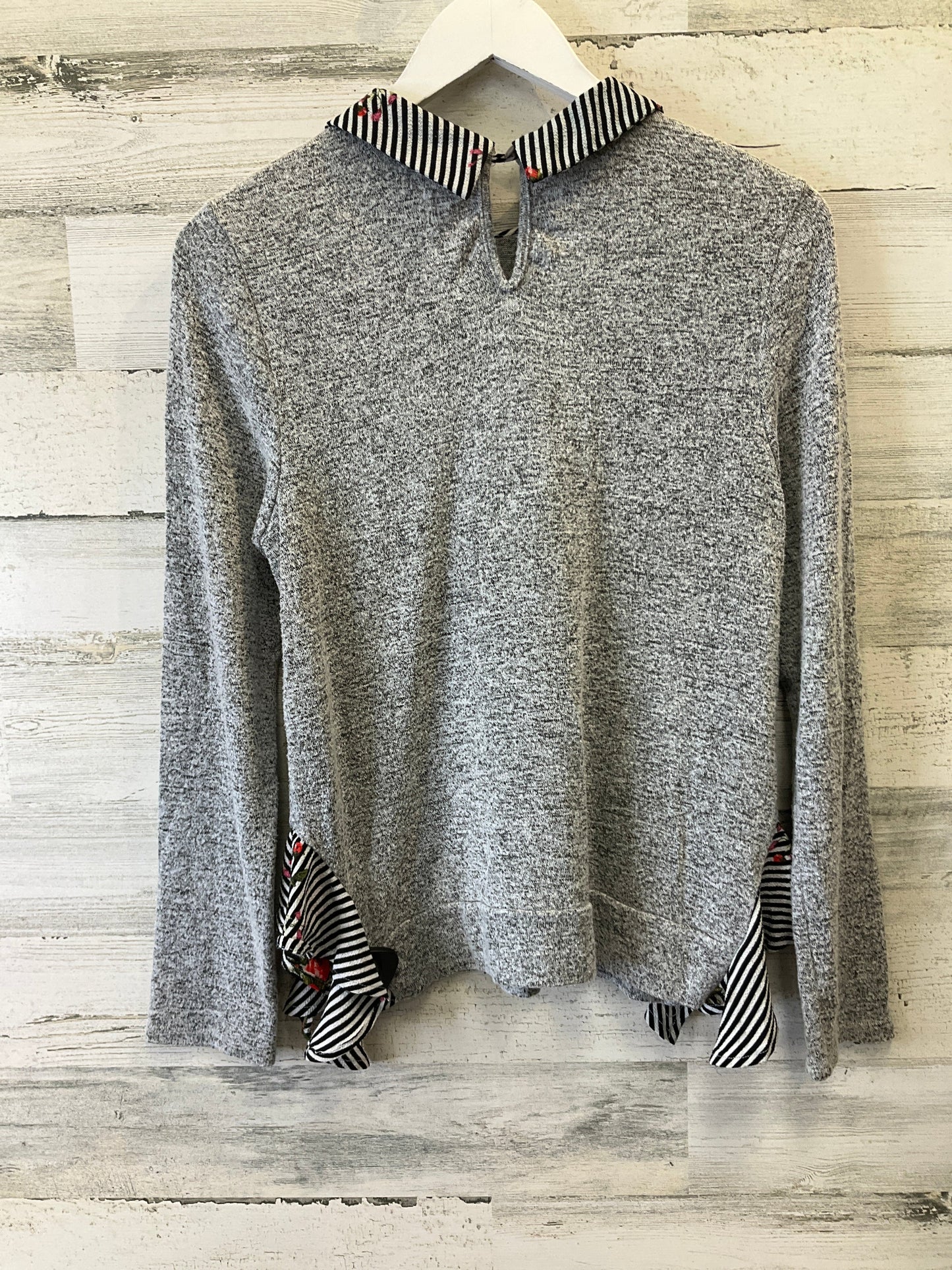 Grey Top Long Sleeve Monteau, Size L