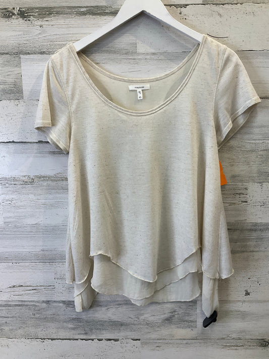 Cream Top Short Sleeve Maurices, Size Xs