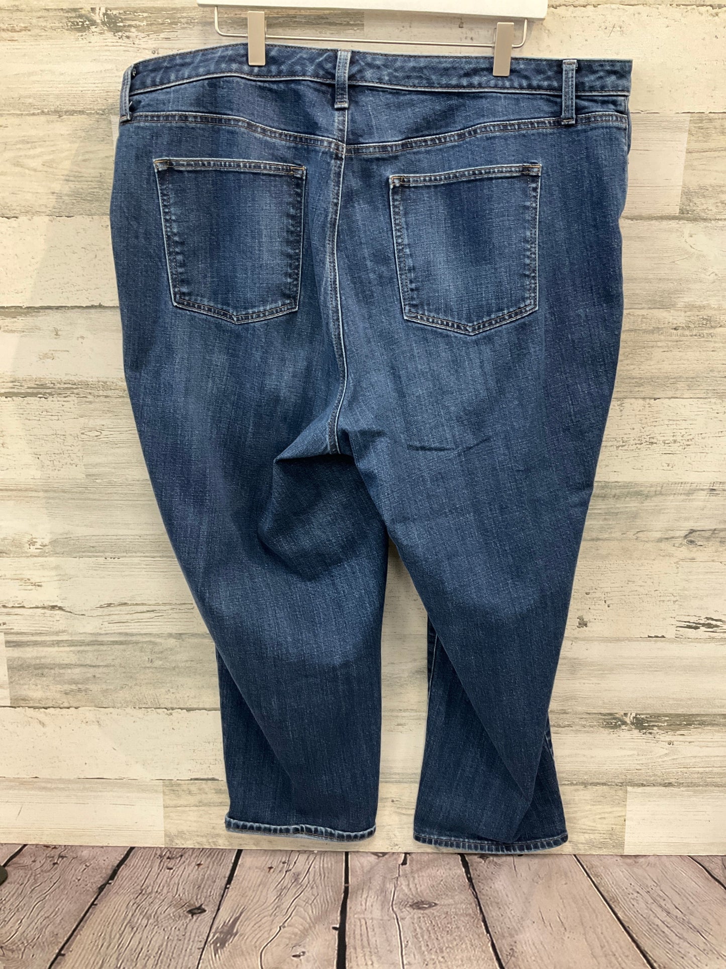 Jeans Straight By Talbots In Blue Denim, Size: 20