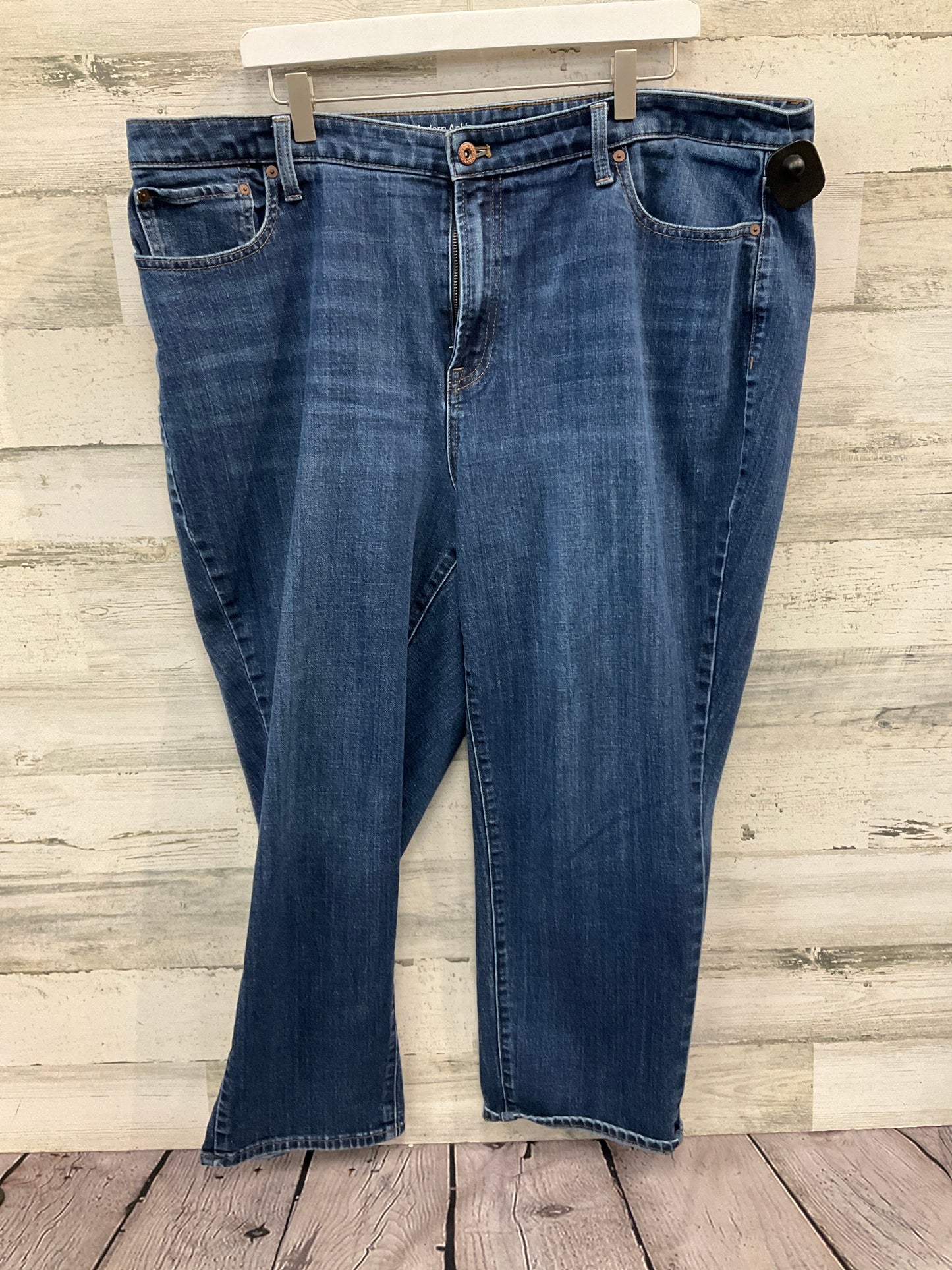 Jeans Straight By Talbots In Blue Denim, Size: 20