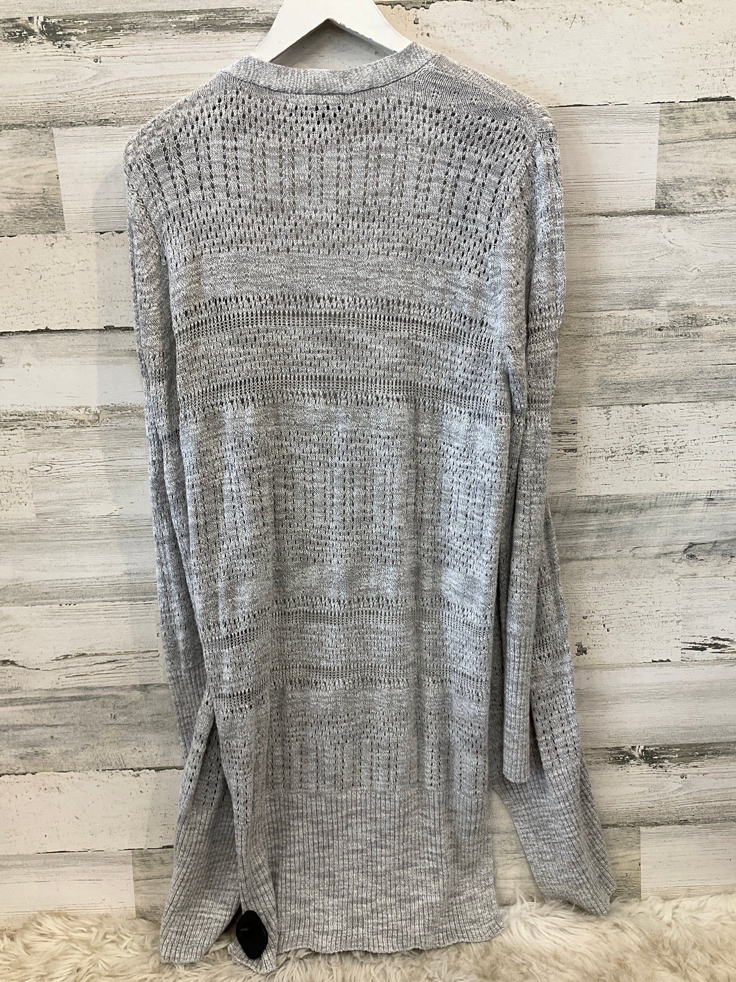 Sweater Cardigan By Banana Republic In Grey, Size: L