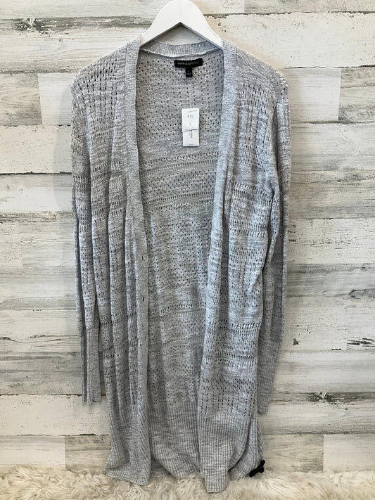 Sweater Cardigan By Banana Republic In Grey, Size: L