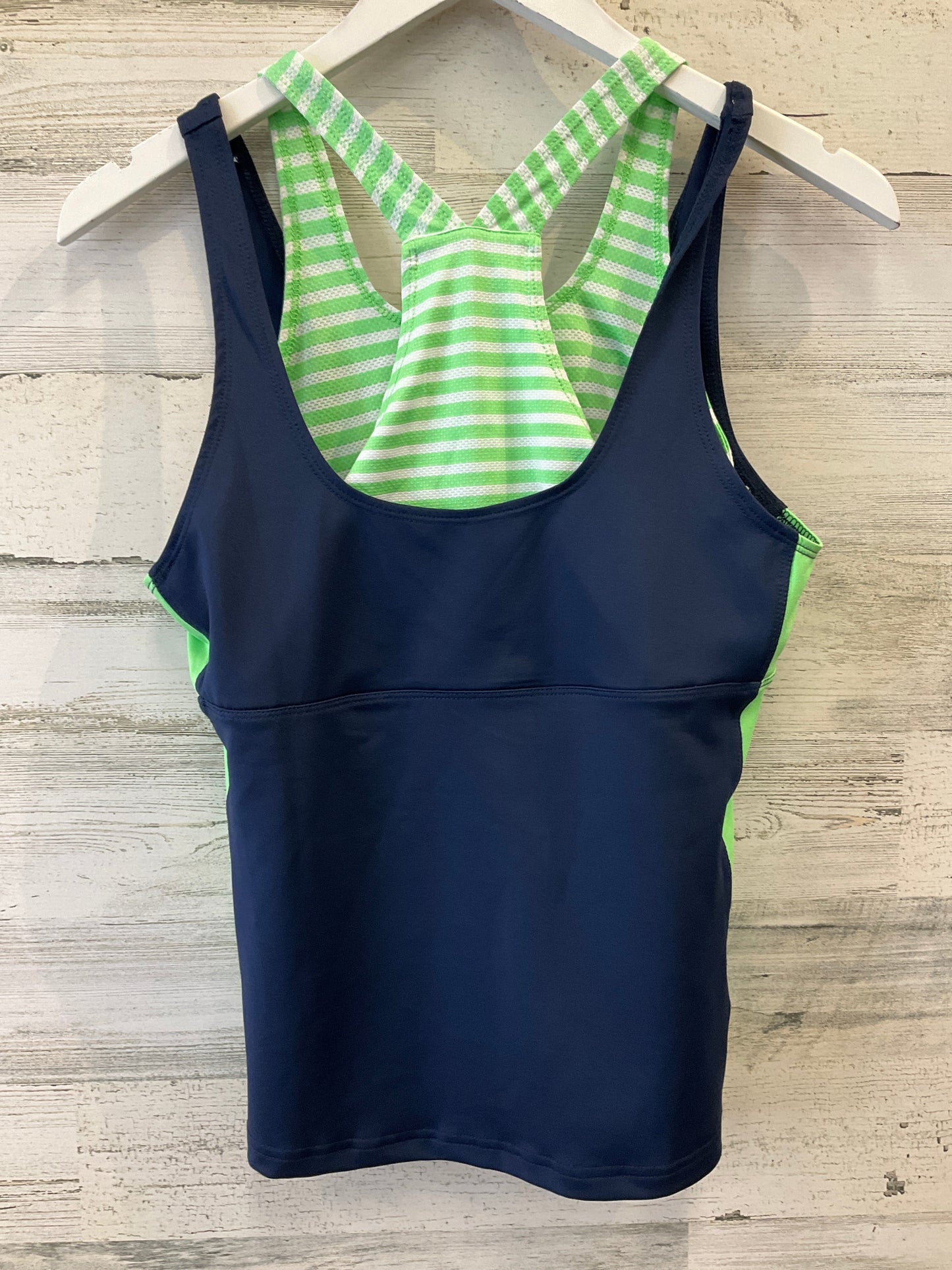Blue & Green Athletic Tank Top Bolle, Size S