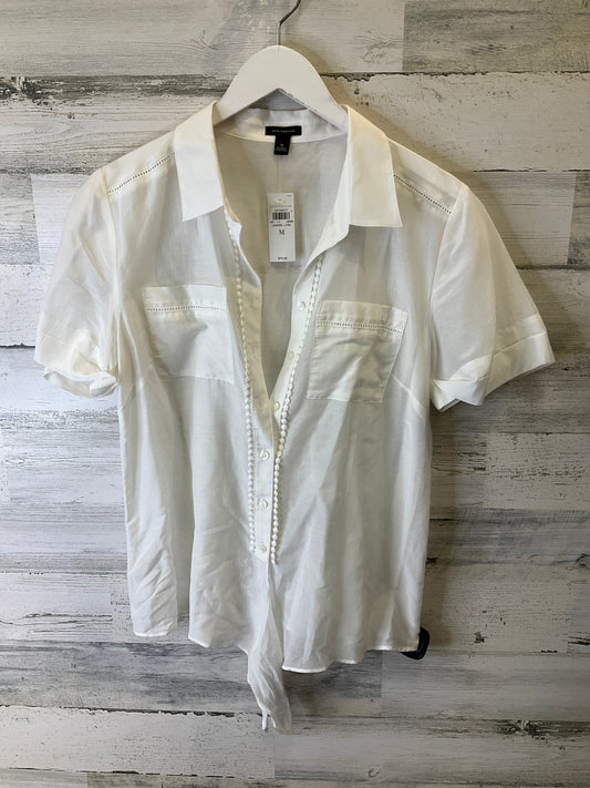 White Top Short Sleeve Ann Taylor, Size M